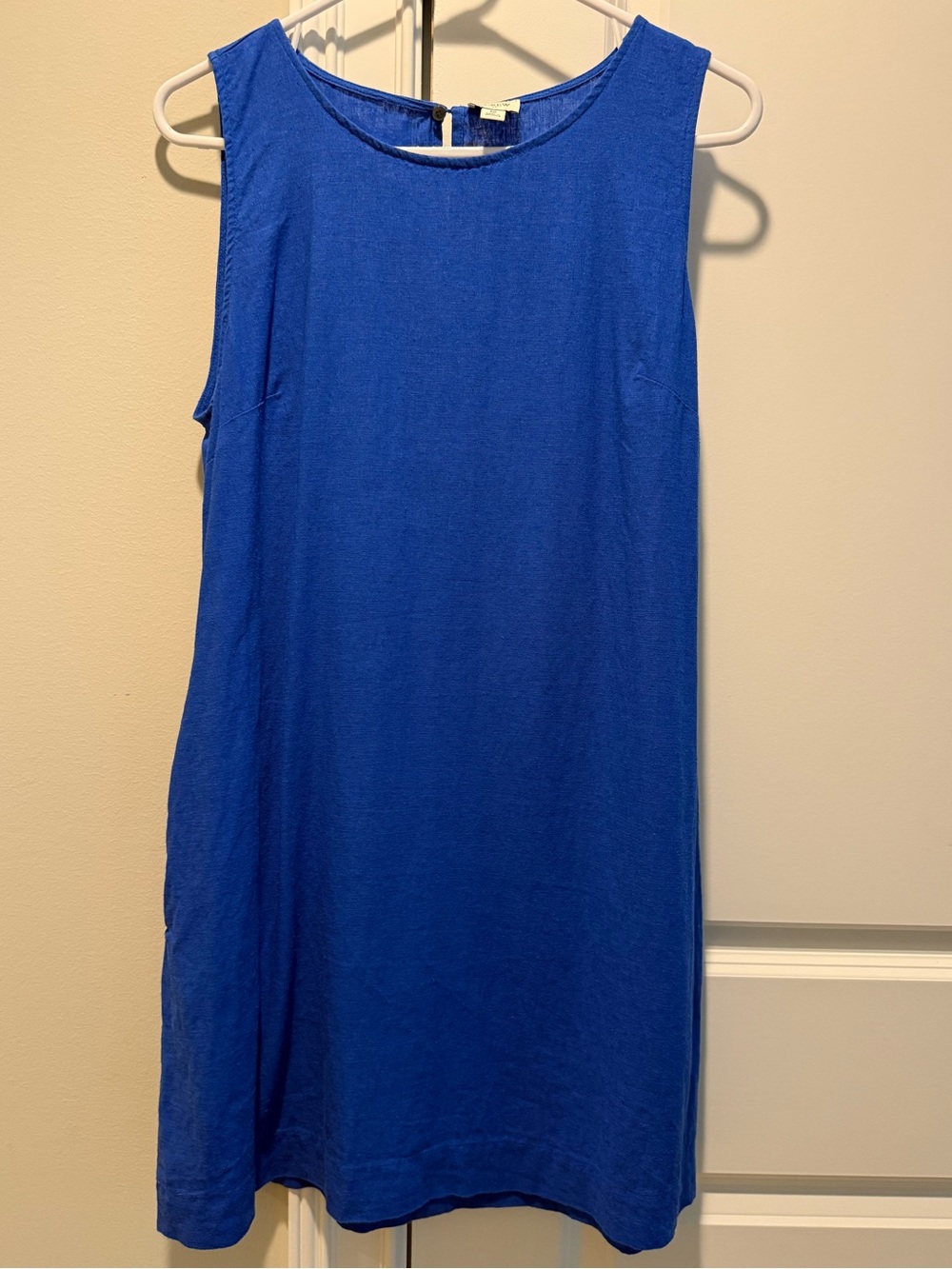 J Crew Sleeveless Royal Blue Shift Dress